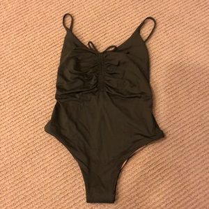 Army green bathing suit